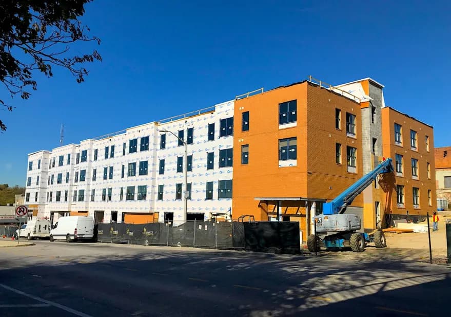 Walbrook Mill apartments under construction